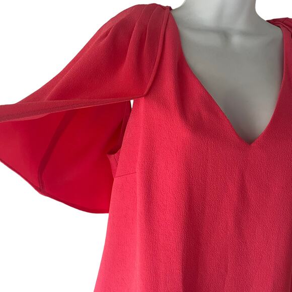 Trina Turk Women's Size XS 2 Tropical Tie Back Pink Dress Above Knee - Picture 5 of 12